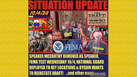 SITUATION UPDATE 10/4/23 - FBI Visiting Trump Supporters, Fema Alert Warning, Corrupt Ny Judge