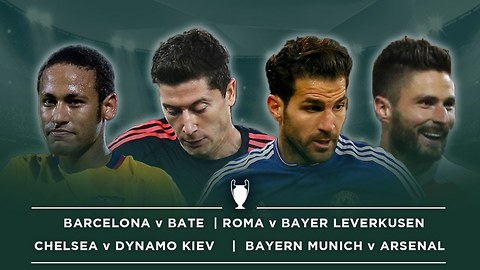 #FDW UCL Previews | Barca v BATE, Roma v Leverkusen, Chelsea v Kiev, Bayern v Arsenal