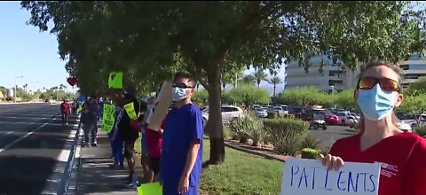 Nurses protest possible layoffs