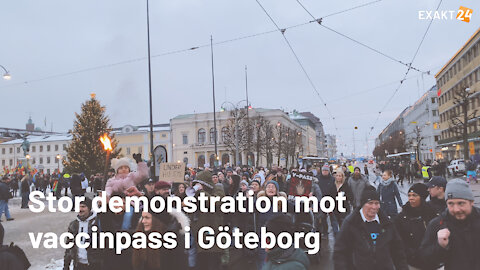 Stor demonstration i Göteborg mot vaccinpass