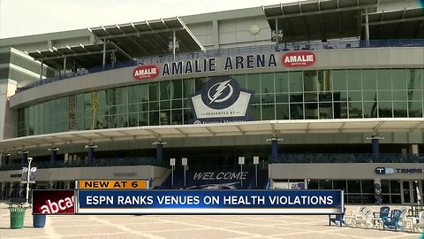 ESPN article ranks sports venues by health inspection reports