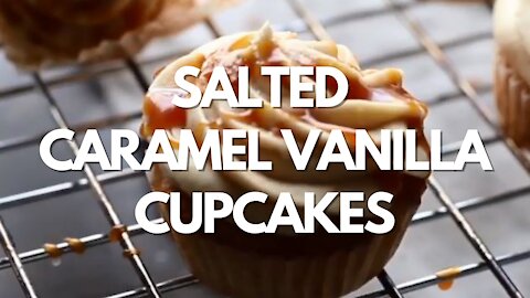 Salted Caramel Vanilla Cupcakes - Recipe