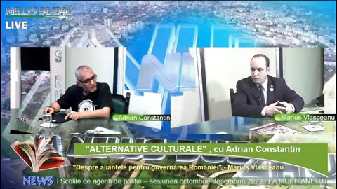 LIVE – TV NEWS BUZAU - "ALTERNATIVE CULTURALE", cu Adrian Constantin. "Despre aliantele pentru g…