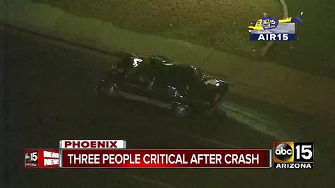 Three people hospitalized, including kid, after accident in Phoenix