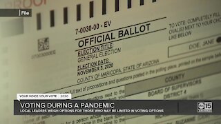 Voting during a pandemic for those with limited options