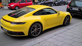 Yellow Porsche 911 Carrera S 992 generation [8k]