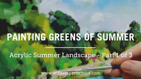 How to Paint Green Summer Trees with Acrylics