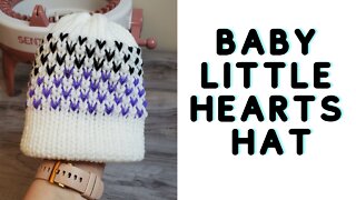 Knit a Baby Hat with Sentro 40 needles Knitting Machine | Addi Little Hearts Hat Tutorial