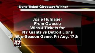 Lions Ticket Winner