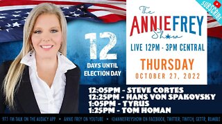📻Missouri & Illinois Midterms, Democrat In-Fighting, GOP Coalesces • Annie Frey show 10/27/22
