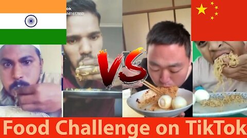 Who will WIN? Funny TikTok FASTEST Food Challenge INDIA Vs CHINA