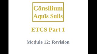 ETCS Part 1 Module 12 (English)