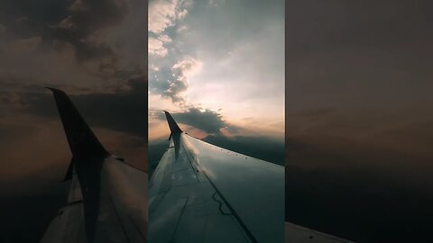 Sunset in the plane #plane #sunset #fly
