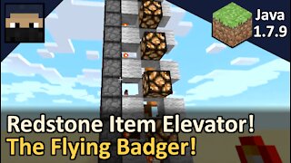 Flying Badger Item Elevator! Minecraft Java 1.7.9! Tyruswoo Minecraft