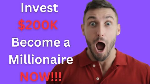 Make Money With Money How To Invest 200K or More To Become a Millionaire
