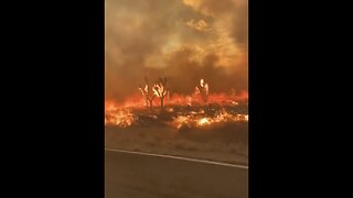 WILDFIRES🌲🔥🍂BURNS NEW YORK MOUNTAIN RANGE MOJAVE DESERT IN CALIFORNIA🔥🏜️🌳🔥💫