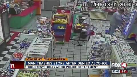 Denied alcohol, man trashes convenience store, attacks clerk in Florida