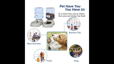 Pet Water Dispenser Automatic for Large Dogs Cats, BPA-Free, Gravity Refill, Easily Clean, Self...