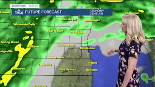 Scattered showers to start Sunday