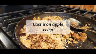 Thankful Thursday cast iron skillet apple crisp