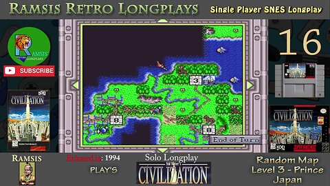 Sid Meier's Civilization | 1994 | SNES | Prince | Random | Japan - Episode #16 | Longplay