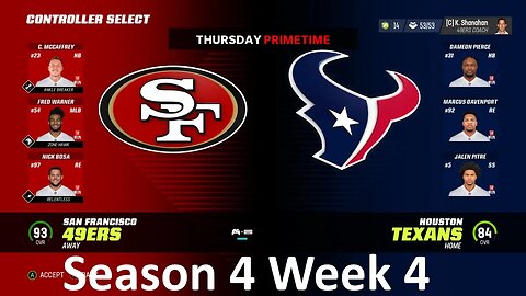 Madden Nfl 23 49ers Vs Texans Simulation Franchise S4 W4