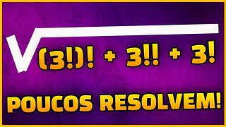 BELA QUESTÃO DE RAIZ QUADRADA | COMO RESOLVER FATORIAL E FATORIAL DUPLO | MATEMATICA BÁSICA