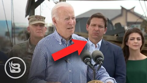 The Look on DeSantis’ Face As Biden Says Hurricane Is Proof of Climate Change Is PERFECT