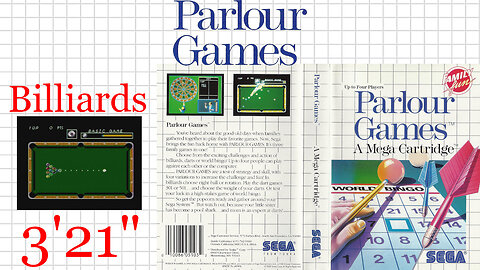 Parlour Games [SMS 1987] Billiards - Basic Game [3'21"] 2nd place | SEGA Master System Marceau