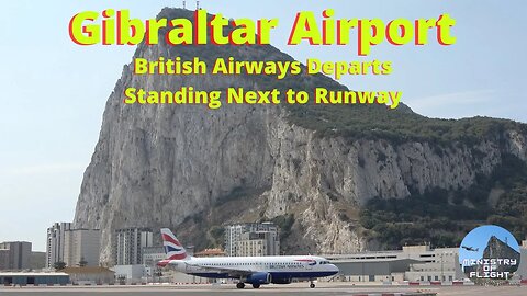British Airways Taxi and Depart Meters in front of Me at Gibraltar