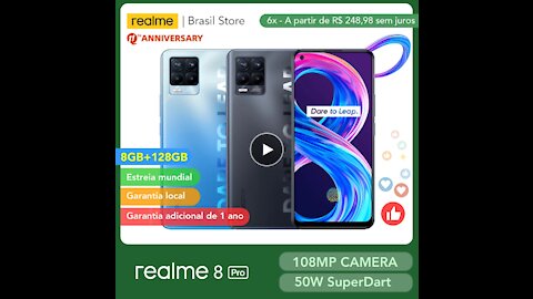 Realme 8 Pro Global Version 8GB 128GB 108MP Camera 50W SuperDart Charge AMOLED