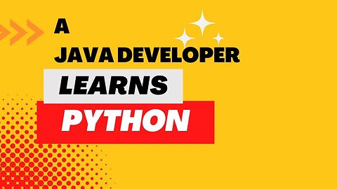 A Java developer tries to learn Python - Part 1