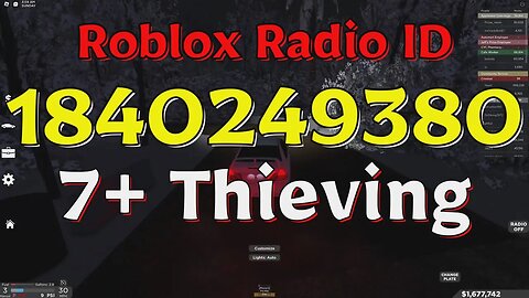 Thieving Roblox Radio Codes/IDs
