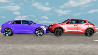 Audi RSQ8 VS Nissan Juke – Face to Face BeamNG.Drive