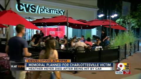 Memorial planned for Charlottesville victim