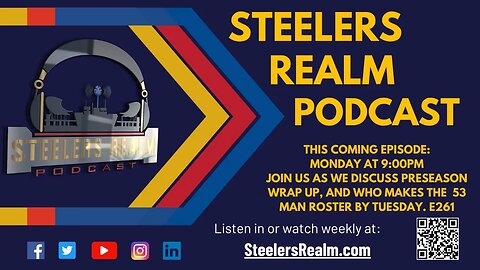 Steelers Preseason wrap up-roster cuts by Tuesday SRP S5-E23-E261 8-28-2023