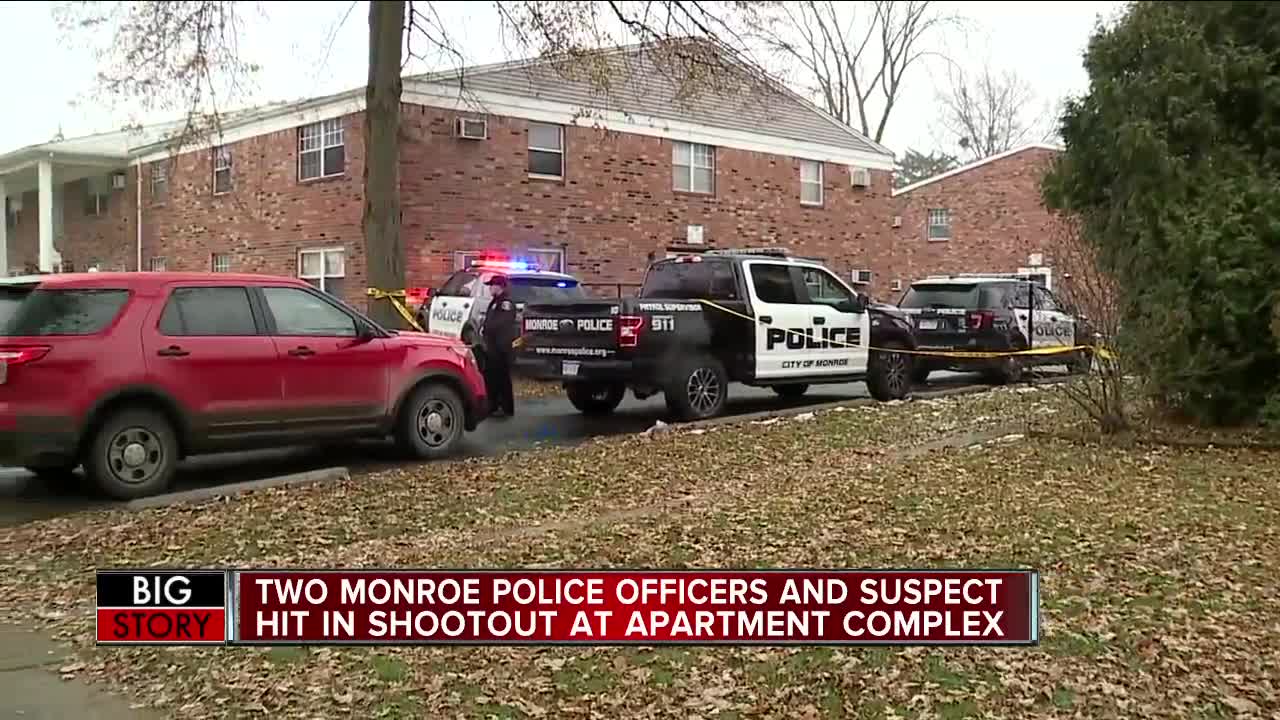 2 police officers injured in shooting at apartment complex in Monroe