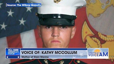 Hear Kathy McCollum, mother of slain Marine, call in on radioshow about her loss.