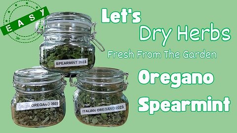 EASY Let's Dry Herbs Using Presto Dehydrator #homesteading #keto #beginnerfriendly #organicfarming