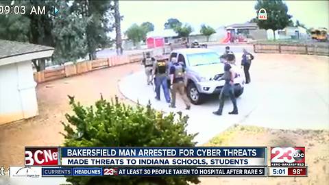 Bakersfield man arrested for cyber threats