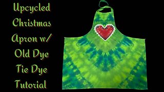 Tie-Dye Designs: Christmas Apron Upcycled Old Dye Experiment