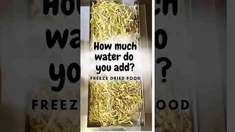 Find Out: How Much Water You Need For Freeze Dried Food! #Shorts