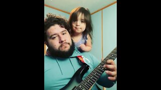 Daddy daughter guitar shred