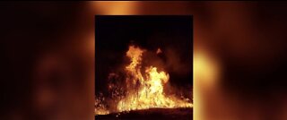 10 acre fire at Wetlands Park overnight