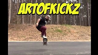Artofkickz rides a skateboard #shorts