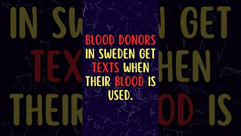 🩸Interesting Facts! 👀#shorts #shortsfact #facts #generalfact #interestingfact #blooddonation #sweden