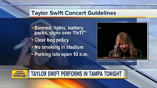 Taylor Swift performs in Tampa tonight