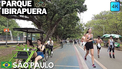 🇧🇷 Parque Ibirapuera Bike Ride | São Paulo🚲【 4K 】