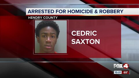 Suspect arrested on Second Degree Homicide and Robbery charges in Hendry County