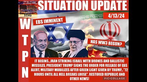 Situation Update: It Begins! Iran Strikes Israel With Dones & Ballistic Missiles!